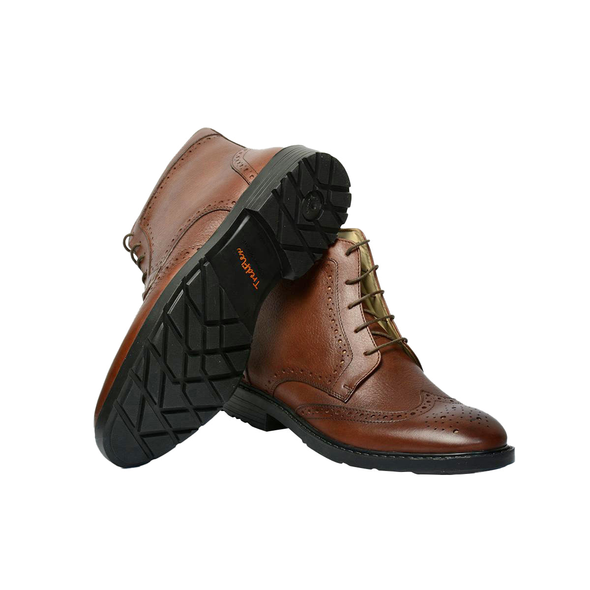 Men Leather Ankle Brogue Boots ǀ IMOLA 6257