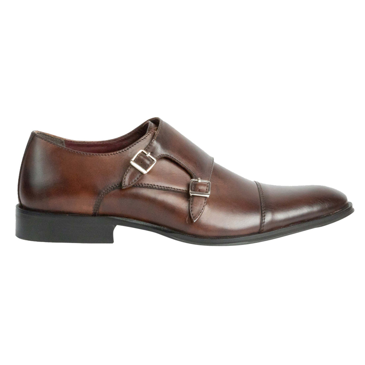Men Leather Double Strap Monks ǀ RICARDO 6751