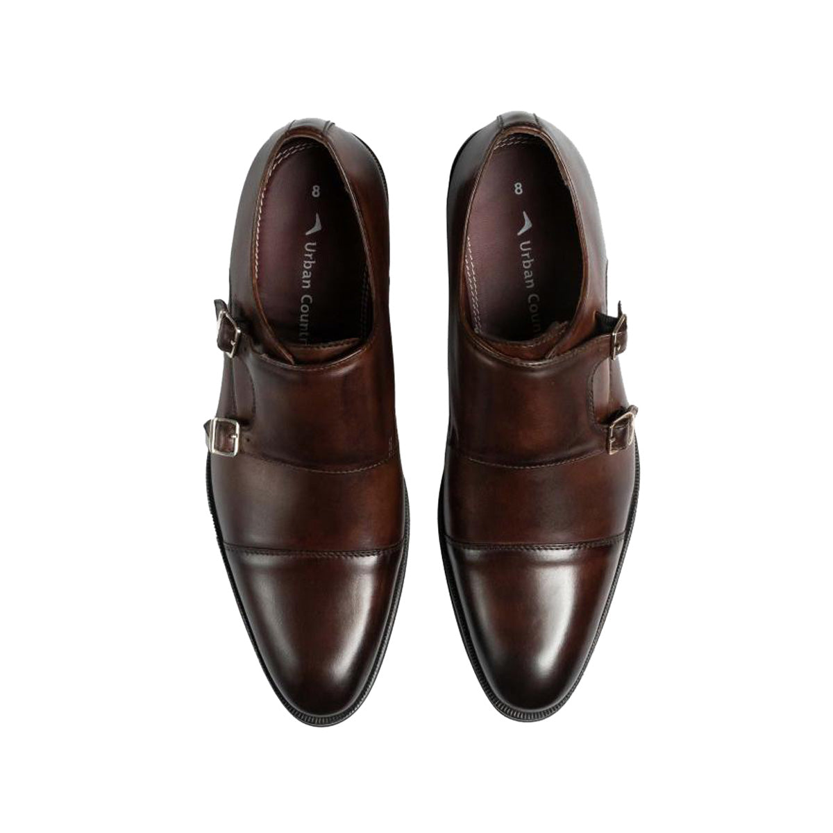 Men Leather Double Strap Monks ǀ RICARDO 6751