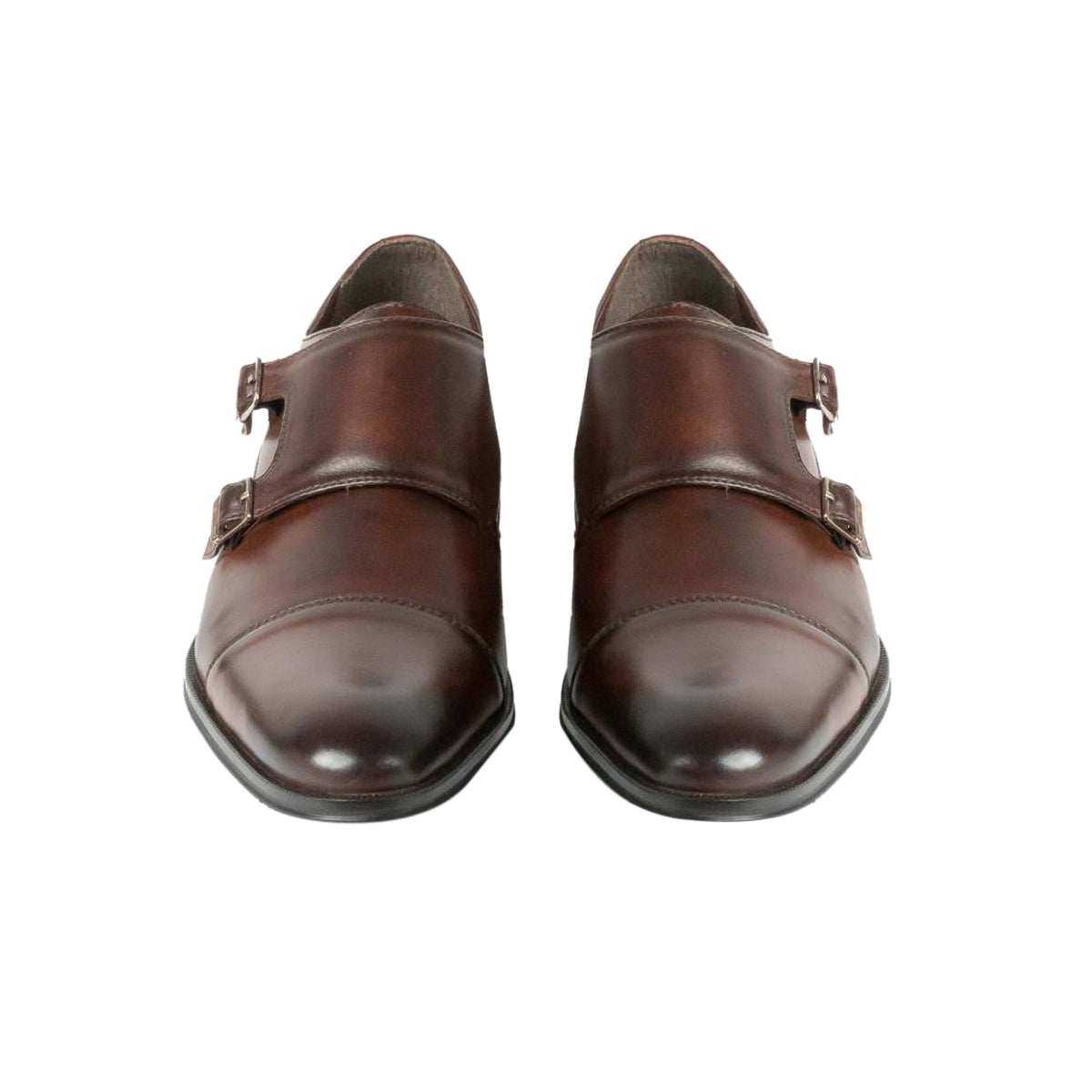Men Leather Double Strap Monks ǀ RICARDO 6751