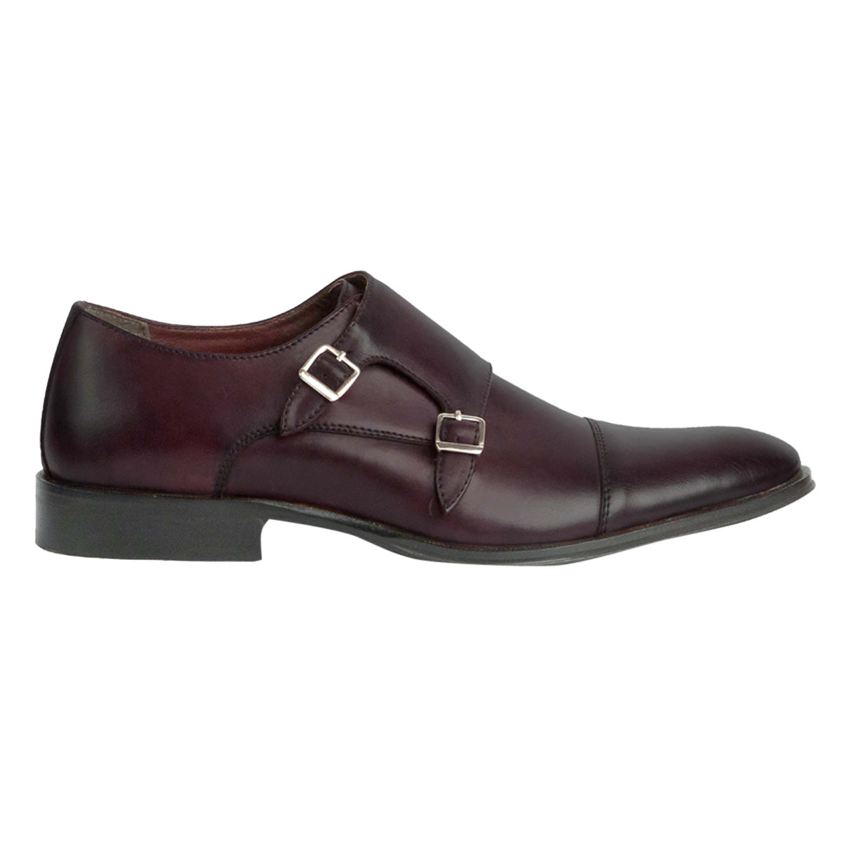 Men Leather Double Strap Monks ǀ RICARDO 6751