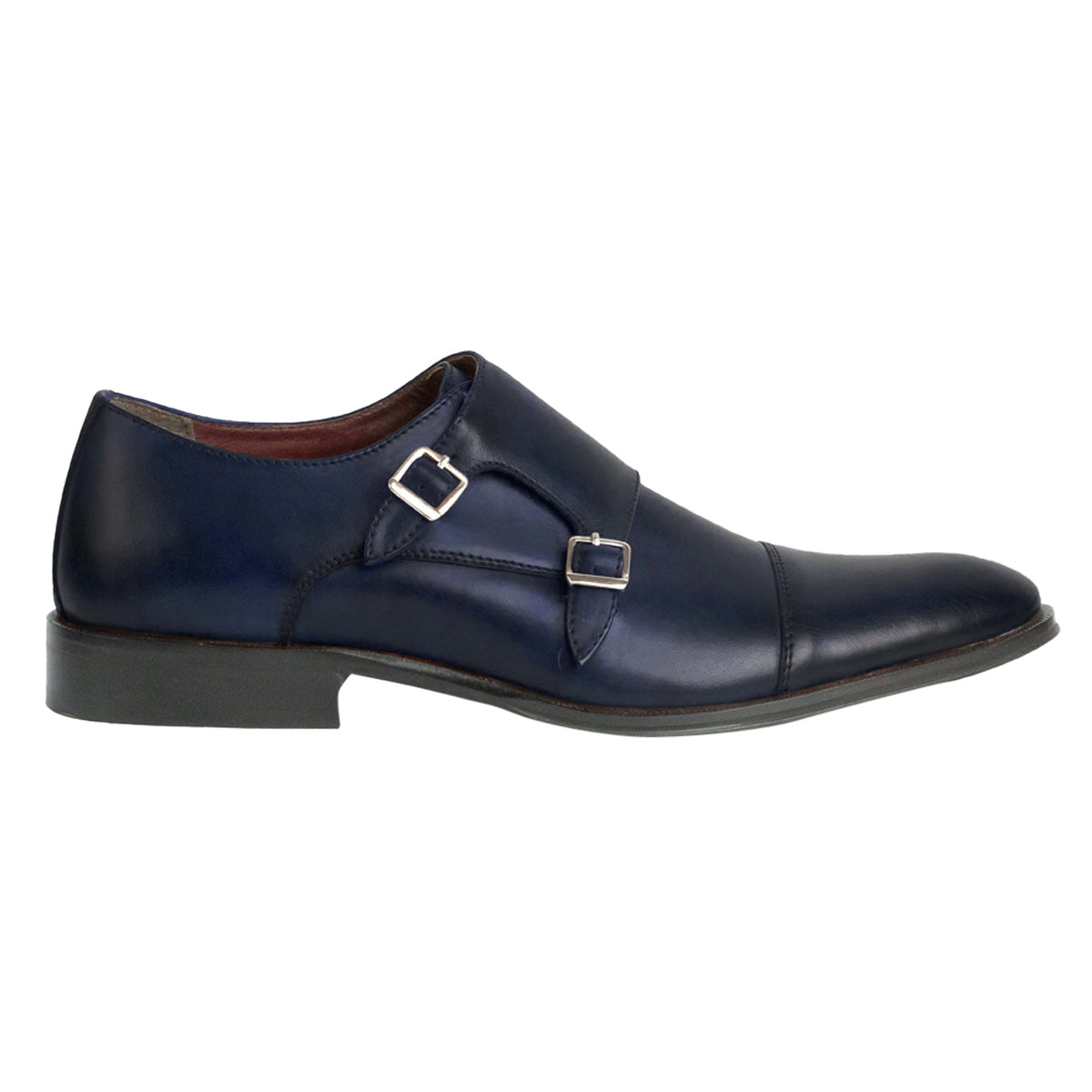 Men Leather Double Strap Monks ǀ RICARDO 6751
