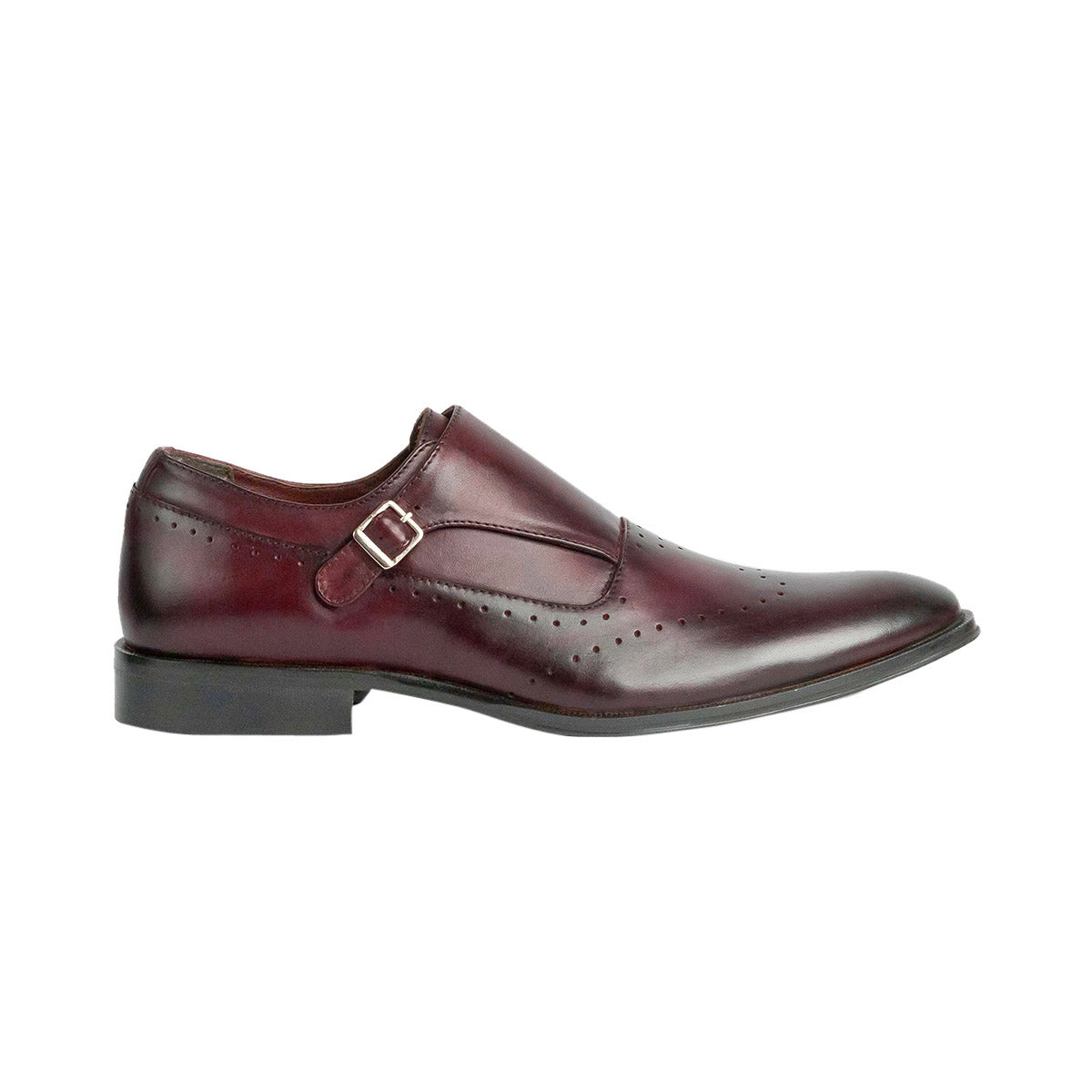 Men Leather Single strap Brogue Monks ǀ RICARDO 6753