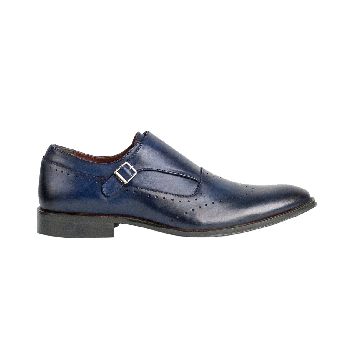 Men Leather Single strap Brogue Monks ǀ RICARDO 6753