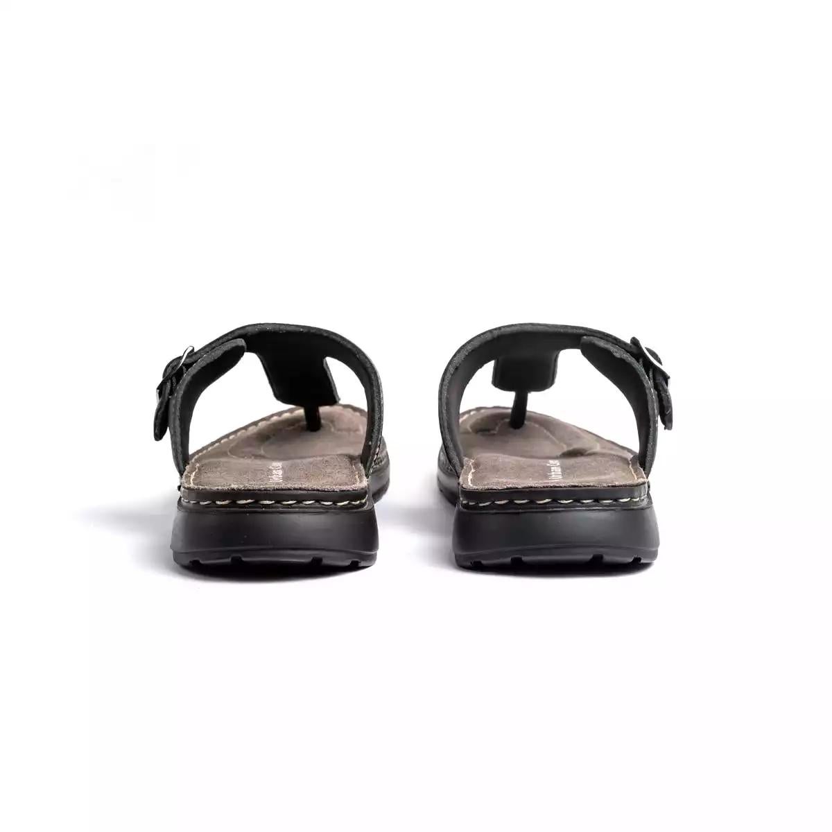 Men Brown Leather T Strap Sandals ǀ BORA 6415 a