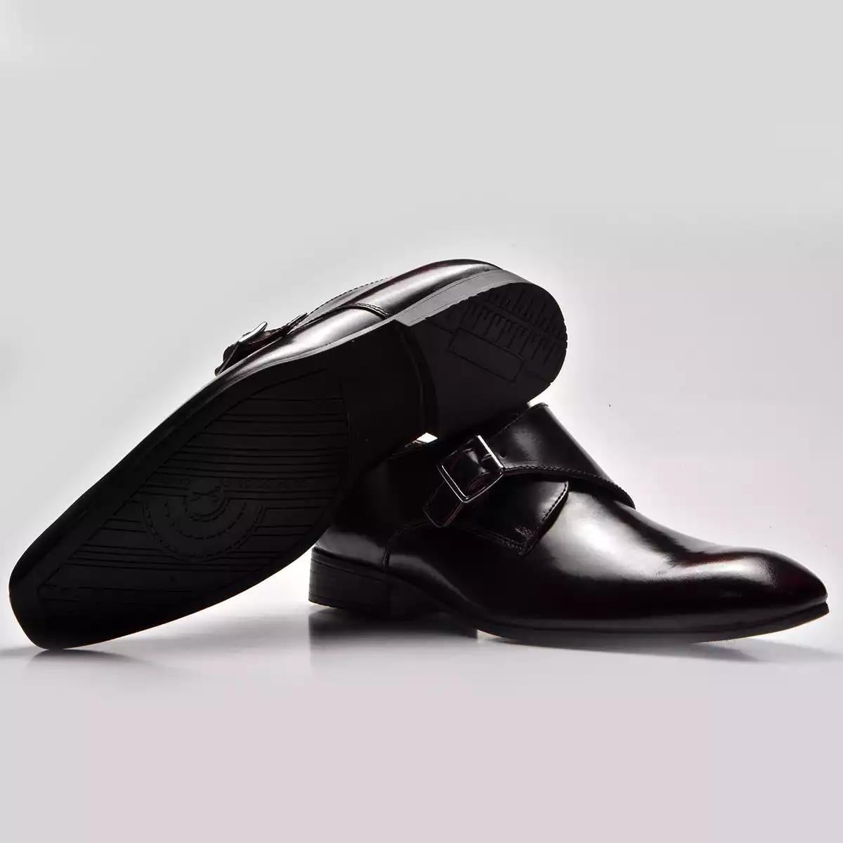 Men Leather Formal single strap Monks ǀ RAY 5323