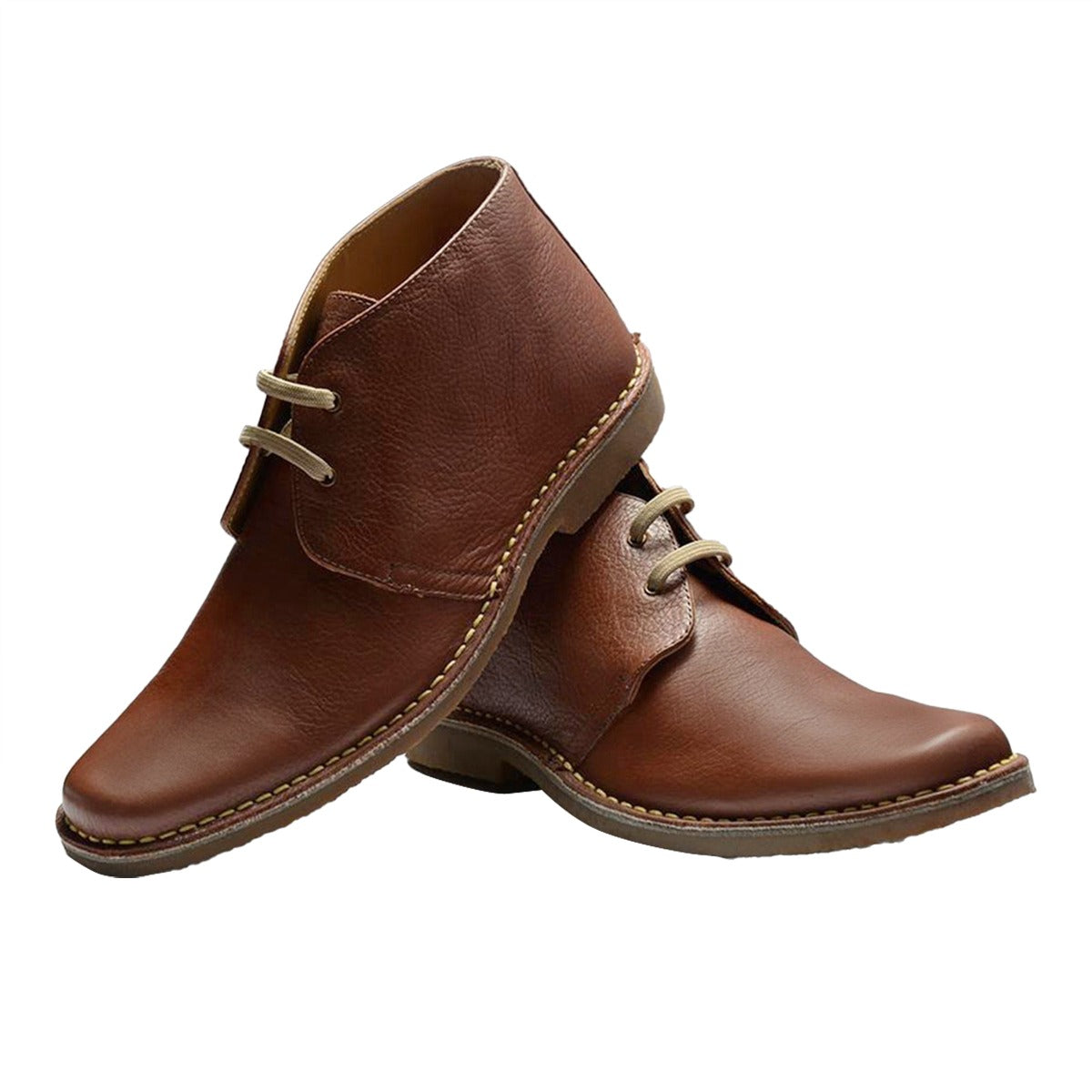 Men Ankle Length Leather Chukka Boots ǀ TOPIKA 2795