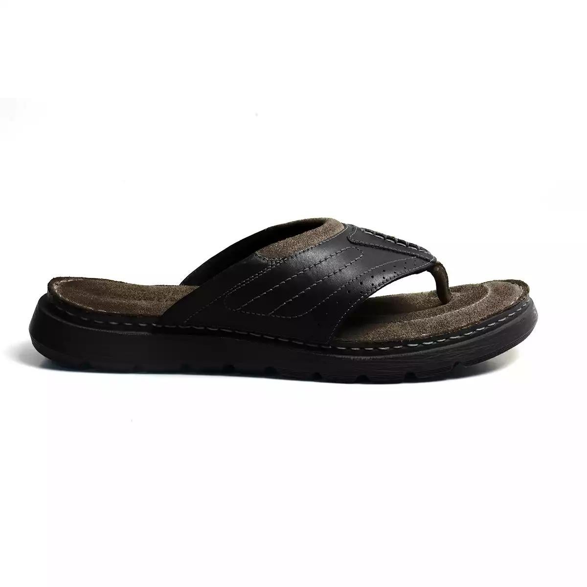 Black leather flip discount flops