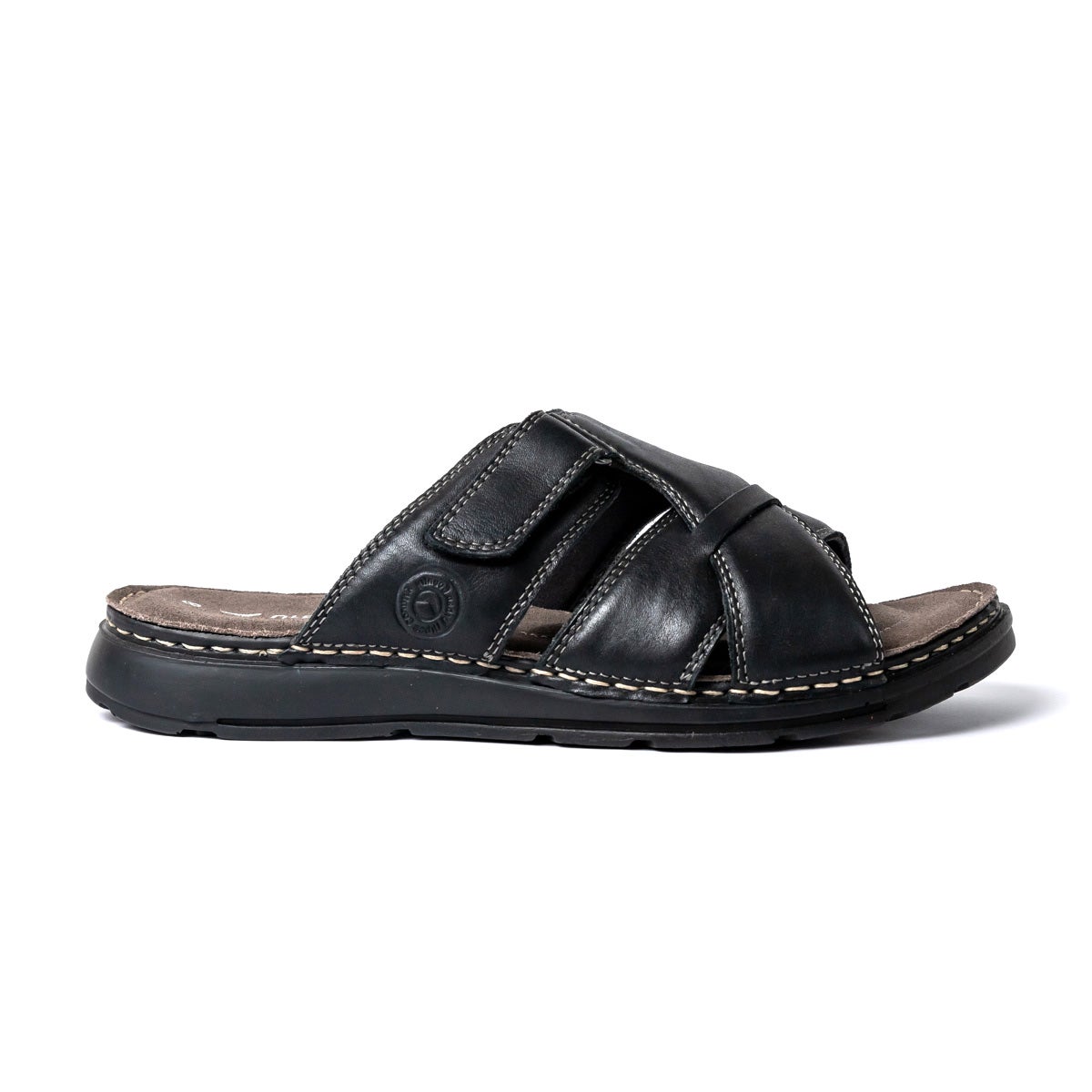 Male discount leather slippers