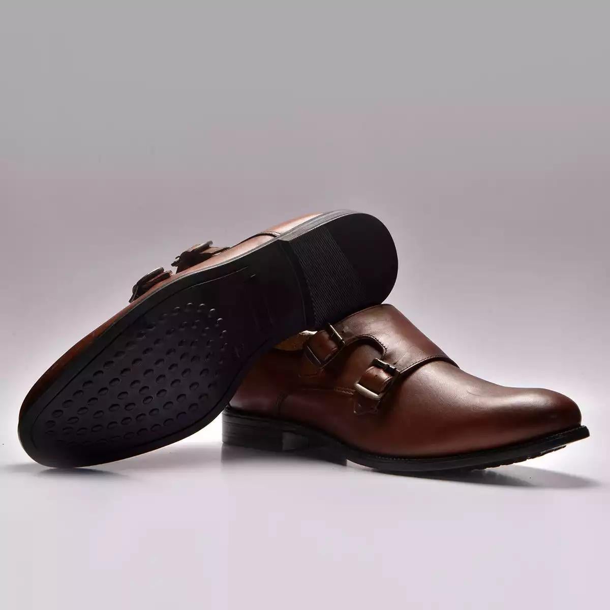 Men Leather Formal Double strap Monks ǀ MAXWELL 4705